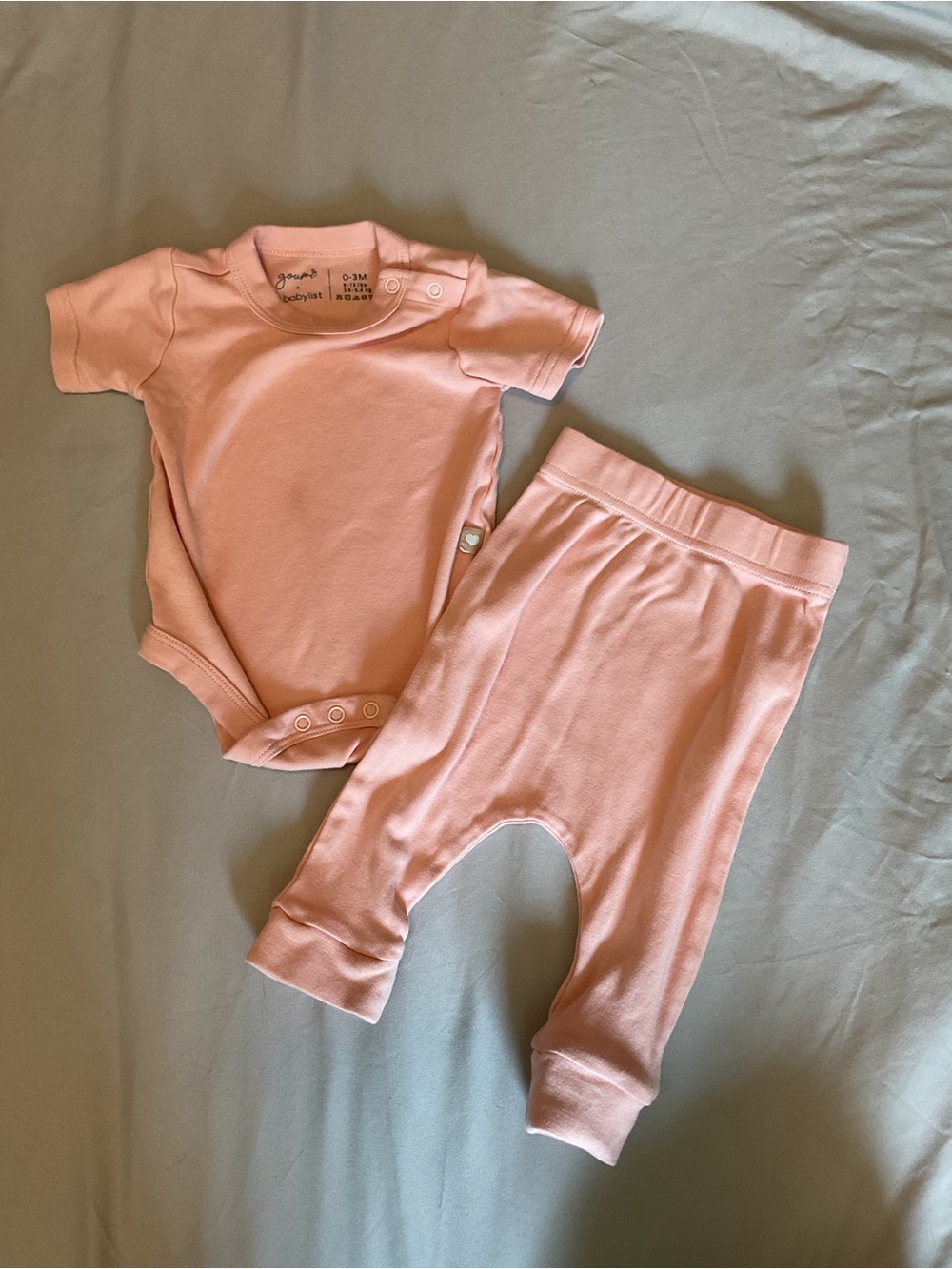Pink Baby Bodysuit & Pants Set